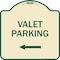 Signmission Valet Parking with Left Arrow Heavy-Gauge Aluminum Architectural Sign, 18" x 18", TG-1818-22750 A-DES-TG-1818-22750 - alternate 1